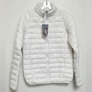 Jackson Hole Sz XL White Quit Puffer Down Full Zip Packable Outdoor Jacket Nwt